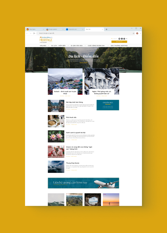 Website Vietnam Airline Heritage Telos